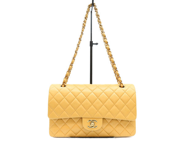 CHANEL シャネル 7番 A01112 ベージュ ラム ゴールド金具 マトラッセ25 ショルダーバッグ ショルダーバッグ