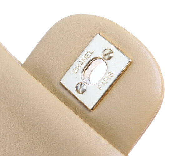 CHANEL シャネル 7番 A01112 ベージュ ラム ゴールド金具 マトラッセ25 ショルダーバッグ ショルダーバッグ