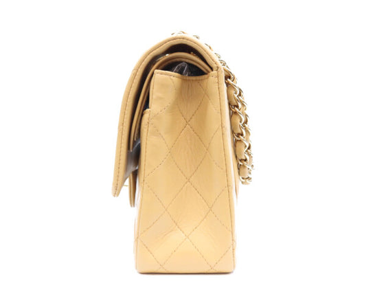 CHANEL シャネル 7番 A01112 ベージュ ラム ゴールド金具 マトラッセ25 ショルダーバッグ ショルダーバッグ