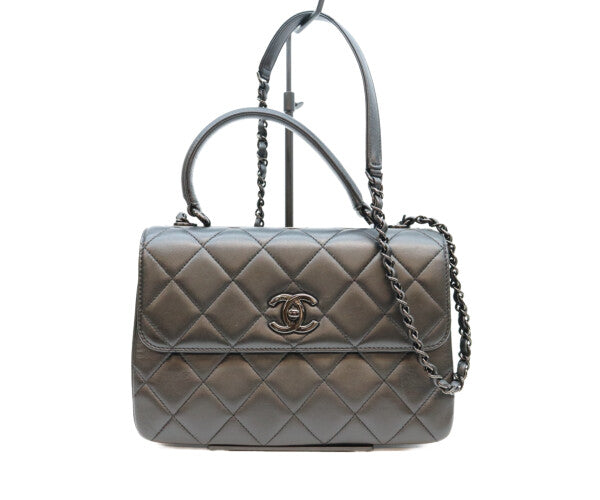 CHANEL シャネル A92236 黒 ラム ソーブラック トレンディCC スモール ショルダーバッグ ショルダーバッグ