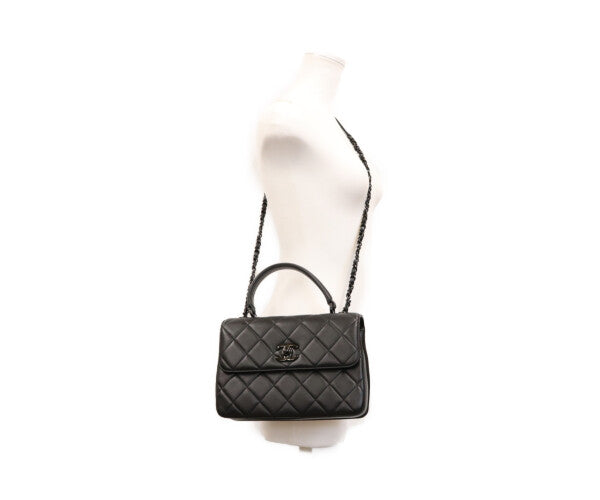 CHANEL シャネル A92236 黒 ラム ソーブラック トレンディCC スモール ショルダーバッグ ショルダーバッグ