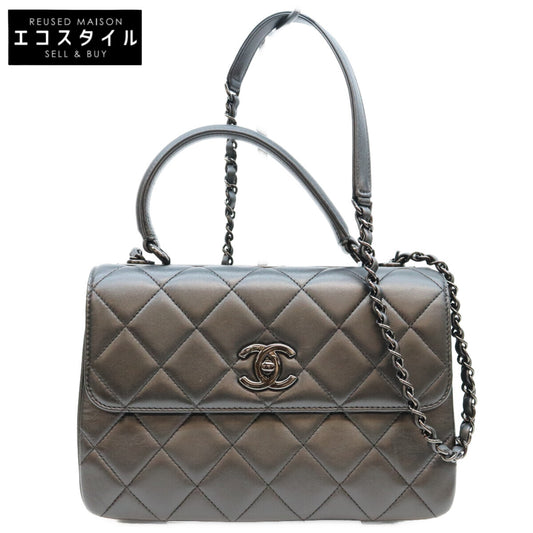 CHANEL シャネル A92236 黒 ラム ソーブラック トレンディCC スモール ショルダーバッグ ショルダーバッグ