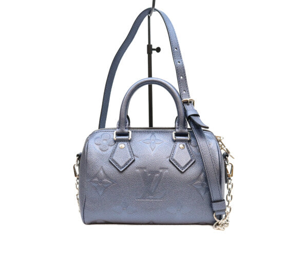 LOUIS VUITTON ルイヴィトン 21年 M58958 アンプラント メタリックブルー スピーディバンドリエール20 ボストンバッグ ボストンバッグ