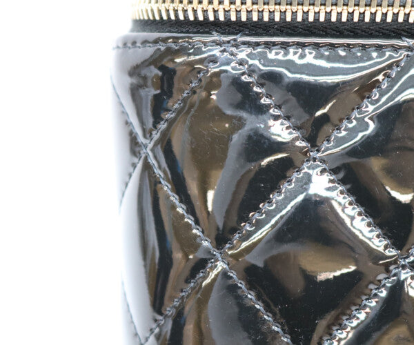 CHANEL シャネル 黒 パテント ゴールド金具 トップハンドル バニティ 2WAYショルダーバッグ ショルダーバッグ