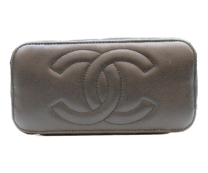 CHANEL シャネル 黒 パテント ゴールド金具 トップハンドル バニティ 2WAYショルダーバッグ ショルダーバッグ