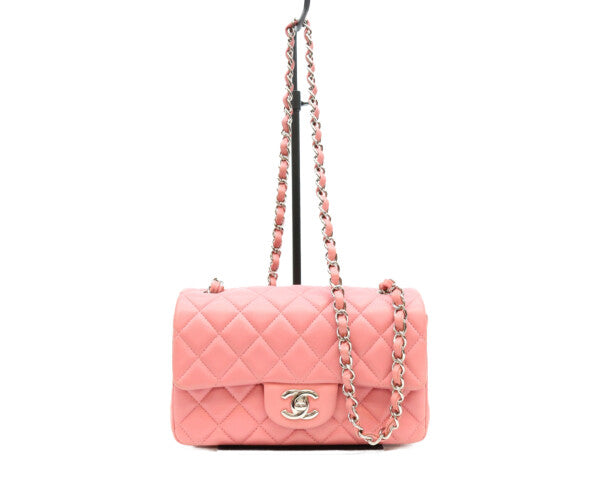 CHANEL シャネル 18番 A69900 ピンク ラム シルバー金具 ミニマトラッセ20 ショルダーバッグ ショルダーバッグ