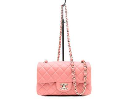 CHANEL シャネル 18番 A69900 ピンク ラム シルバー金具 ミニマトラッセ20 ショルダーバッグ ショルダーバッグ