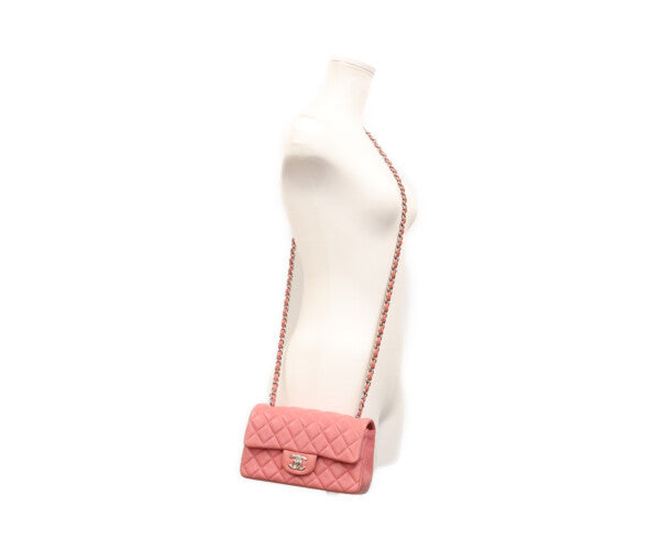 CHANEL シャネル 18番 A69900 ピンク ラム シルバー金具 ミニマトラッセ20 ショルダーバッグ ショルダーバッグ