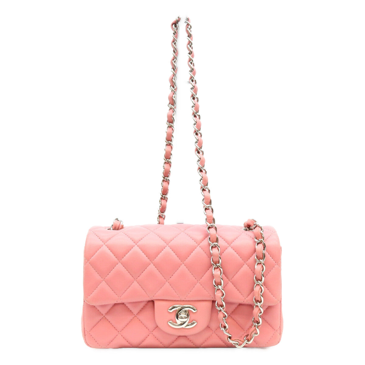 CHANEL シャネル 18番 A69900 ピンク ラム シルバー金具 ミニマトラッセ20 ショルダーバッグ ショルダーバッグ
