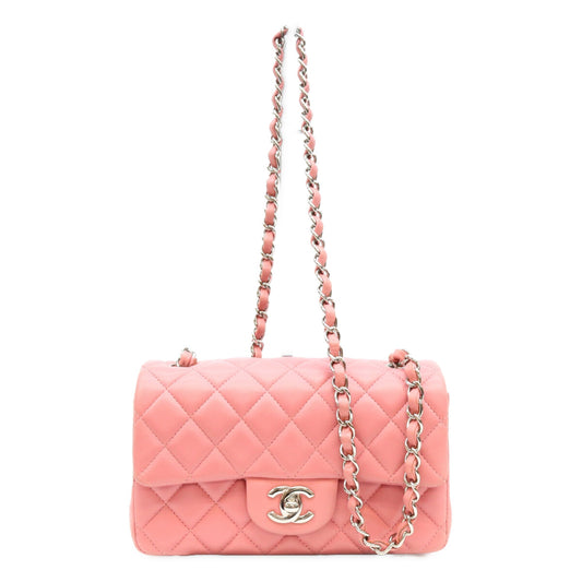 CHANEL シャネル 18番 A69900 ピンク ラム シルバー金具 ミニマトラッセ20 ショルダーバッグ ショルダーバッグ