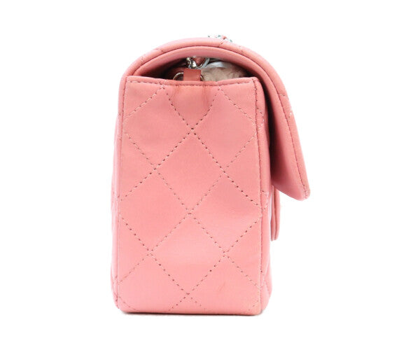 CHANEL シャネル 18番 A69900 ピンク ラム シルバー金具 ミニマトラッセ20 ショルダーバッグ ショルダーバッグ