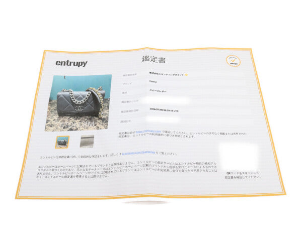 CHANEL シャネル AP0957 グレー ラム シャネル19 チェーンウォレット 財布 ショルダーバッグ