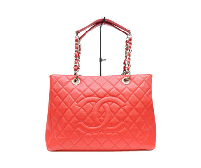 CHANEL シャネル 18番 A50995 赤 キャビア シルバー金具 GST トートバッグ トートバッグ