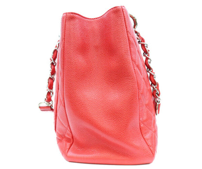 CHANEL シャネル 18番 A50995 赤 キャビア シルバー金具 GST トートバッグ トートバッグ