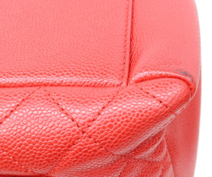 CHANEL シャネル 18番 A50995 赤 キャビア シルバー金具 GST トートバッグ トートバッグ