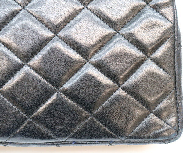 CHANEL シャネル 0番 黒 ラム パリ限定 シングルフラップ マトラッセ19 ショルダーバッグ ショルダーバッグ