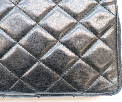 CHANEL シャネル 0番 黒 ラム パリ限定 シングルフラップ マトラッセ19 ショルダーバッグ ショルダーバッグ