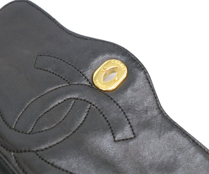 CHANEL シャネル 0番 黒 ラム パリ限定 シングルフラップ マトラッセ19 ショルダーバッグ ショルダーバッグ