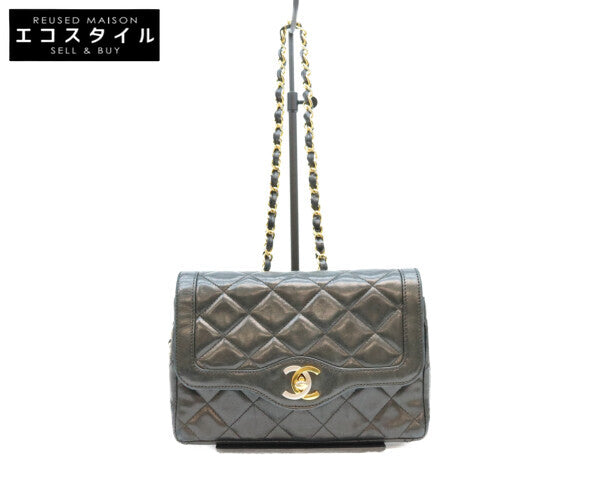 CHANEL シャネル 0番 黒 ラム パリ限定 シングルフラップ マトラッセ19 ショルダーバッグ ショルダーバッグ