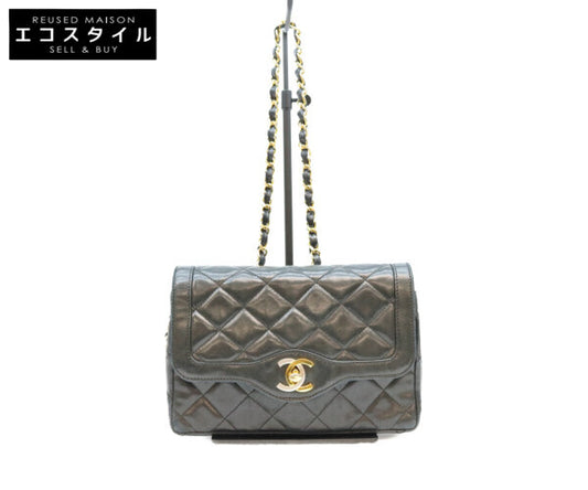 CHANEL シャネル 0番 黒 ラム パリ限定 シングルフラップ マトラッセ19 ショルダーバッグ ショルダーバッグ