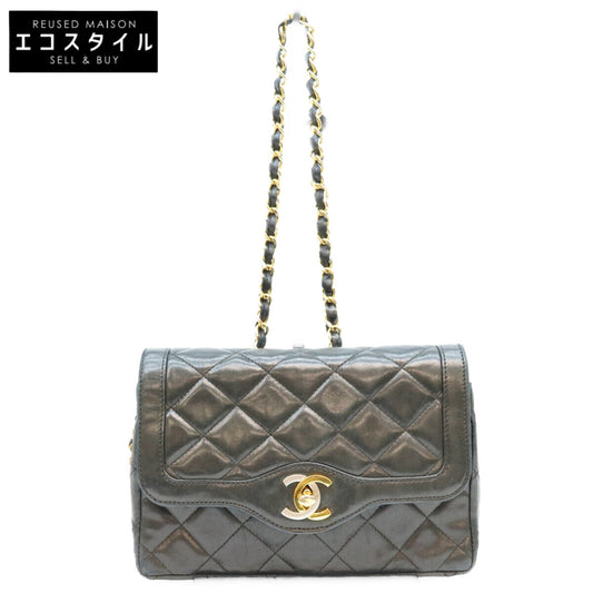 CHANEL シャネル 0番 黒 ラム パリ限定 シングルフラップ マトラッセ19 ショルダーバッグ ショルダーバッグ