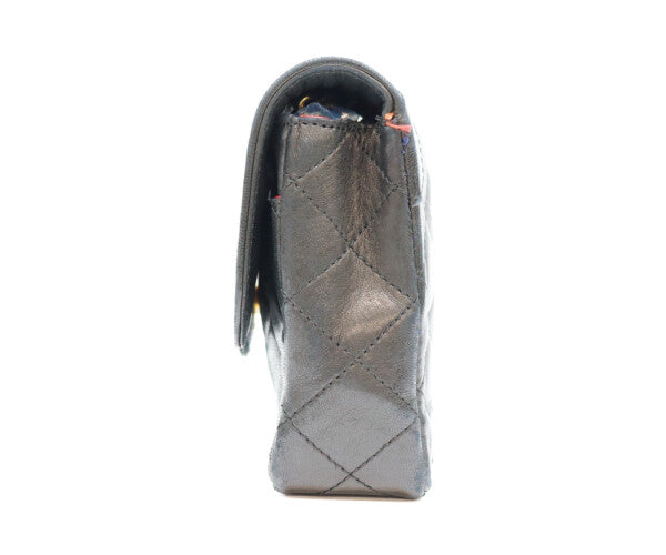 CHANEL シャネル 0番 黒 ラム パリ限定 シングルフラップ マトラッセ19 ショルダーバッグ ショルダーバッグ
