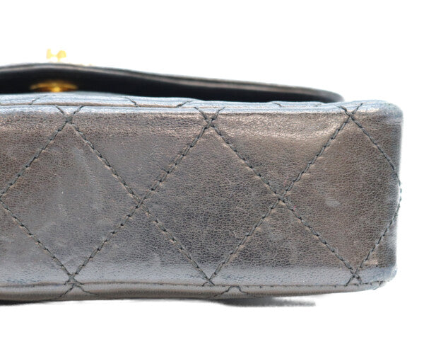CHANEL シャネル 0番 黒 ラム パリ限定 シングルフラップ マトラッセ19 ショルダーバッグ ショルダーバッグ