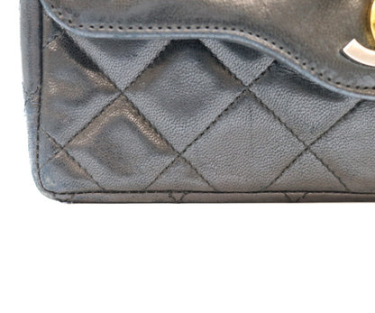 CHANEL シャネル 0番 黒 ラム パリ限定 シングルフラップ マトラッセ19 ショルダーバッグ ショルダーバッグ