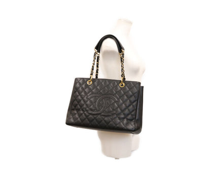 CHANEL シャネル 17番 A50995 黒 キャビア ゴールド金具 GST トートバッグ ショルダーバッグ