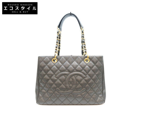 CHANEL シャネル 17番 A50995 黒 キャビア ゴールド金具 GST トートバッグ ショルダーバッグ