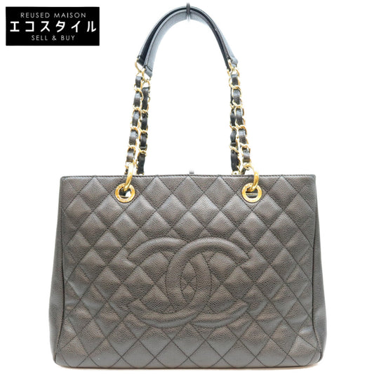 CHANEL シャネル 17番 A50995 黒 キャビア ゴールド金具 GST トートバッグ ショルダーバッグ