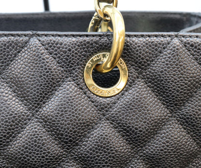 CHANEL シャネル 17番 A50995 黒 キャビア ゴールド金具 GST トートバッグ ショルダーバッグ