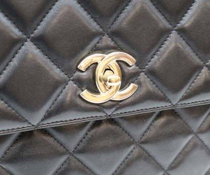 CHANEL シャネル 23番 黒 ラム ゴールド金具 トレンディCCマキシ 2WAYショルダーバッグ ショルダーバッグ