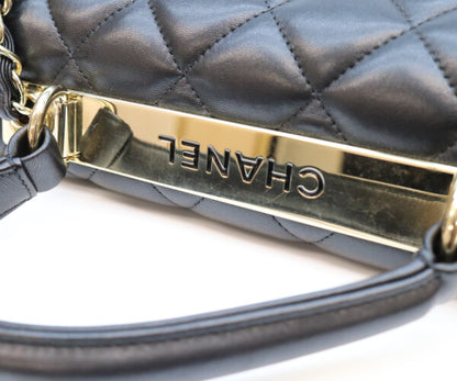 CHANEL シャネル 23番 黒 ラム ゴールド金具 トレンディCCマキシ 2WAYショルダーバッグ ショルダーバッグ