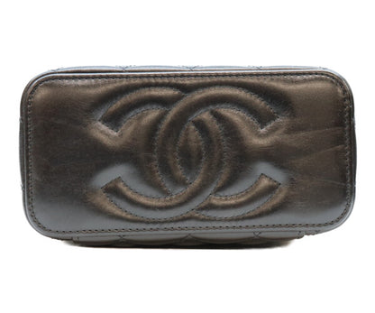 CHANEL シャネル 23年 AP3243 黒 ラム ゴールド金具 トップハンドル 2WAYバニティバッグ ショルダーバッグ