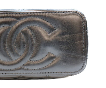 CHANEL シャネル 23年 AP3243 黒 ラム ゴールド金具 トップハンドル 2WAYバニティバッグ ショルダーバッグ