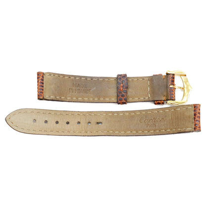 Cartier カルティエ マストタンクSM用 ブラウン 純正クロコ 14mm 尾錠付き 革ベルト 腕時計