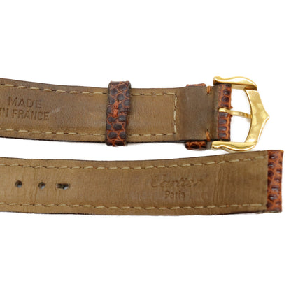 Cartier カルティエ マストタンクSM用 ブラウン 純正クロコ 14mm 尾錠付き 革ベルト 腕時計