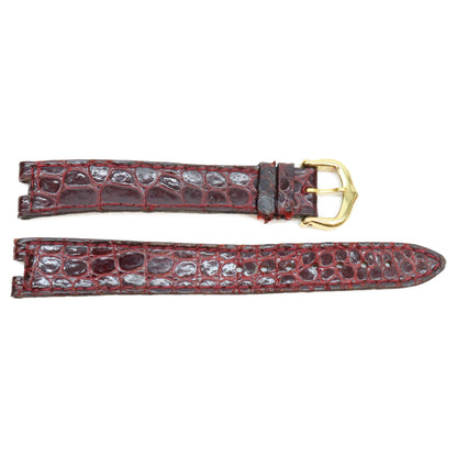 Cartier genuine burgundy crocodile leather strap for Must de Cartier Vendôme SM, 13 mm, with buckle wristwatch
