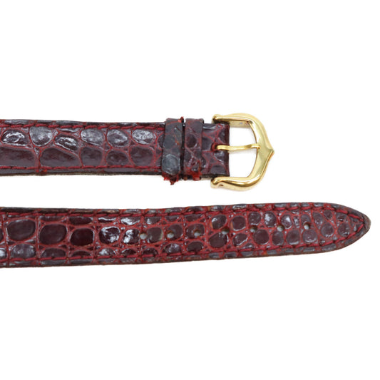 Cartier カルティエ マストヴァンドームSM用 ボルドー 純正クロコ 13mm 尾錠付き 革ベルト 腕時計
