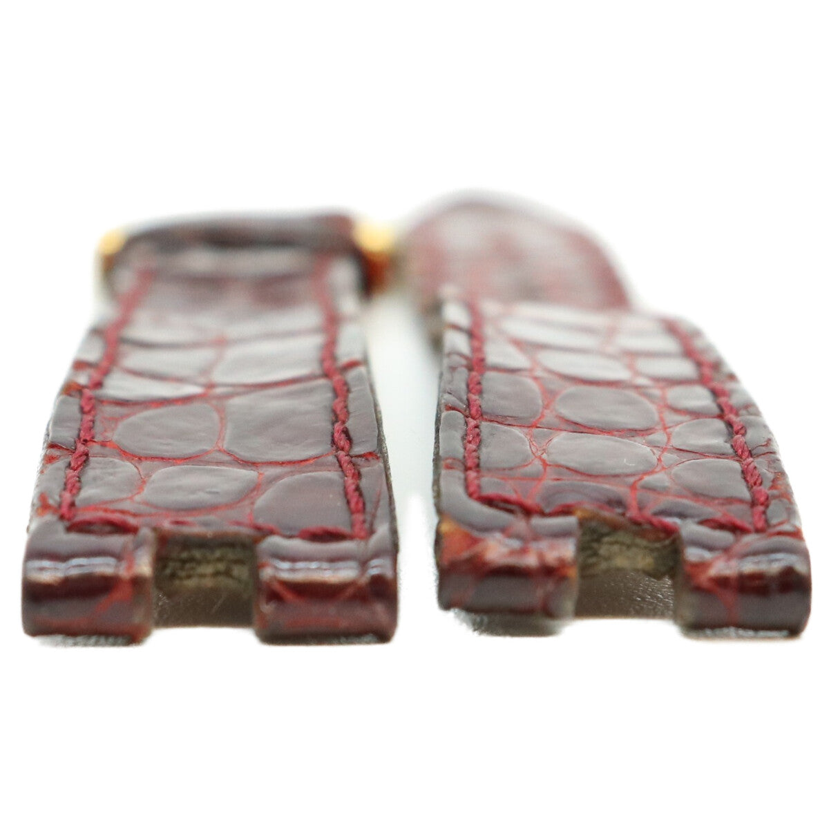 Cartier genuine burgundy crocodile leather strap for Must de Cartier Vendôme SM, 13 mm, with buckle wristwatch