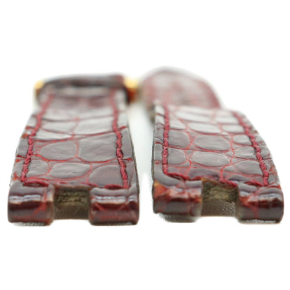 Cartier genuine burgundy crocodile leather strap for Must de Cartier Vendôme SM, 13 mm, with buckle wristwatch
