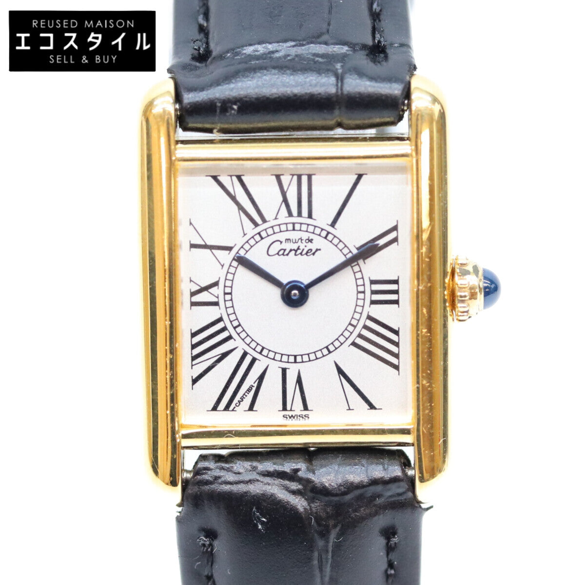 Cartier カルティエ 90s 925 マストタンクSMヴェルメイユ オパランシルバー文字盤 QZ 腕時計 腕時計