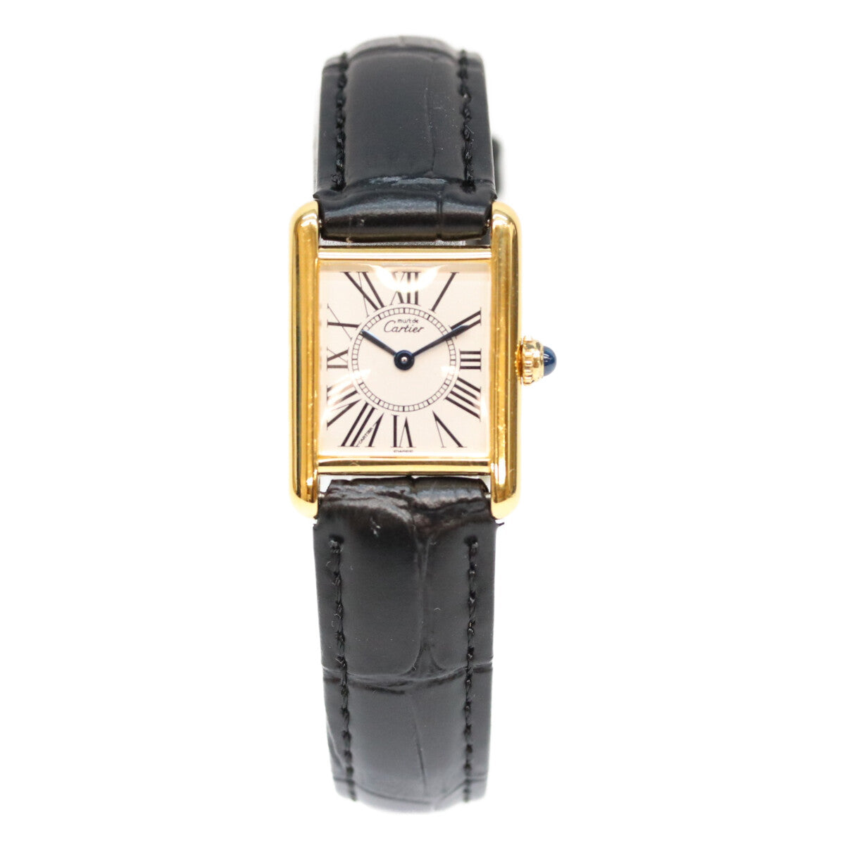 Cartier カルティエ 90s 925 マストタンクSMヴェルメイユ オパランシルバー文字盤 QZ 腕時計 腕時計