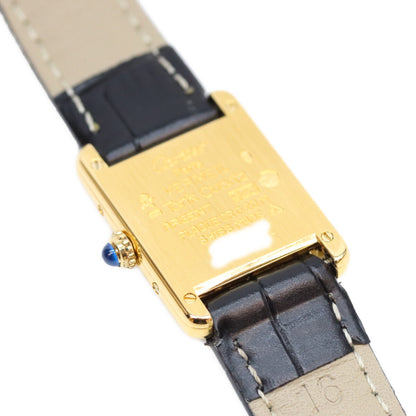 Cartier カルティエ 90s 925 マストタンクSMヴェルメイユ オパランシルバー文字盤 QZ 腕時計 腕時計