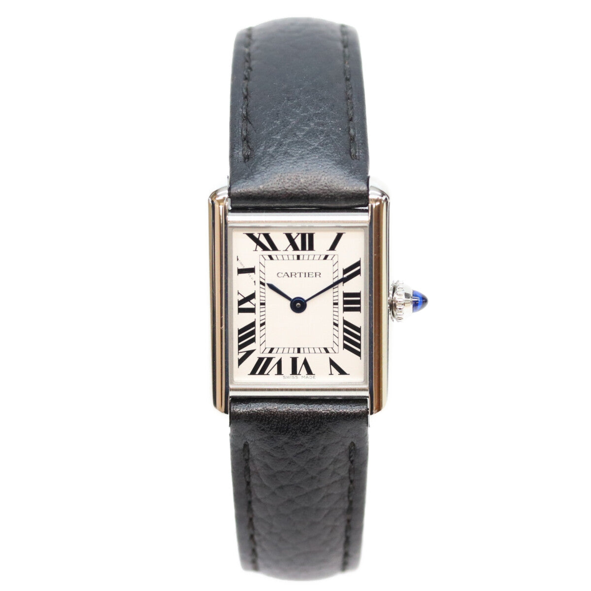 Cartier カルティエ 21年 WSTA0042 SS タンクマストSM シルバー文字盤 QZ 革 時計 腕時計