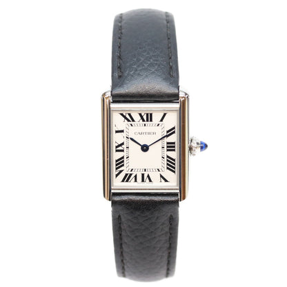 Cartier カルティエ 21年 WSTA0042 SS タンクマストSM シルバー文字盤 QZ 革 時計 腕時計