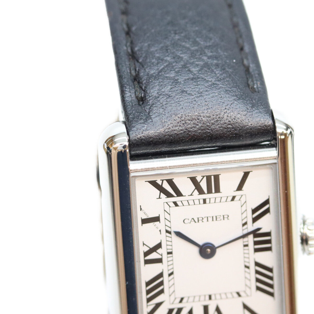Cartier カルティエ 21年 WSTA0042 SS タンクマストSM シルバー文字盤 QZ 革 時計 腕時計