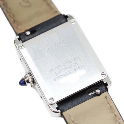 Cartier カルティエ 21年 WSTA0042 SS タンクマストSM シルバー文字盤 QZ 革 時計 腕時計