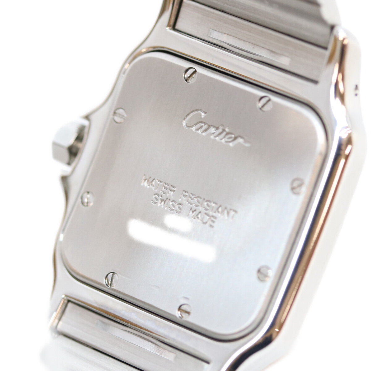 Cartier カルティエ 80-90s W20011C4 サントスガルベLM アイボリー文字盤 デイト SS QZ 時計 腕時計